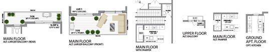 The Spray optional floor plan layouts